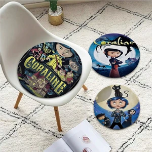 Disney Coraline Art Seat Pad Household Cushion Soft Plush Chair Mat Winter Office Bar Outdoor Garden Cushions