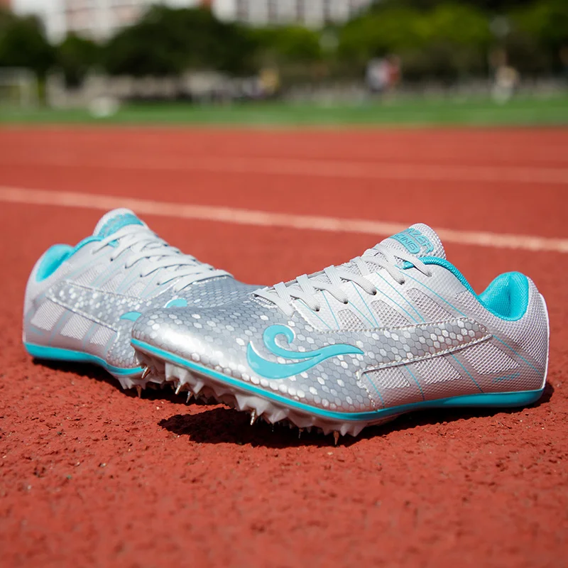 Men Women Track and Field Outdoor Sport Spikes Sneakers Athletic Student Training Rack Race Jumping Running Shoes