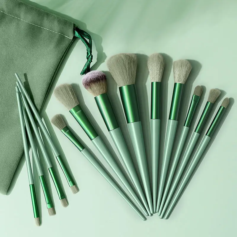 

13 Pack Soft Fluffy Makeup Brush Set For Cosmetics Foundation Blush Powder Eye Shadow Kabuki Blending Makeup Brush Beauty Tools