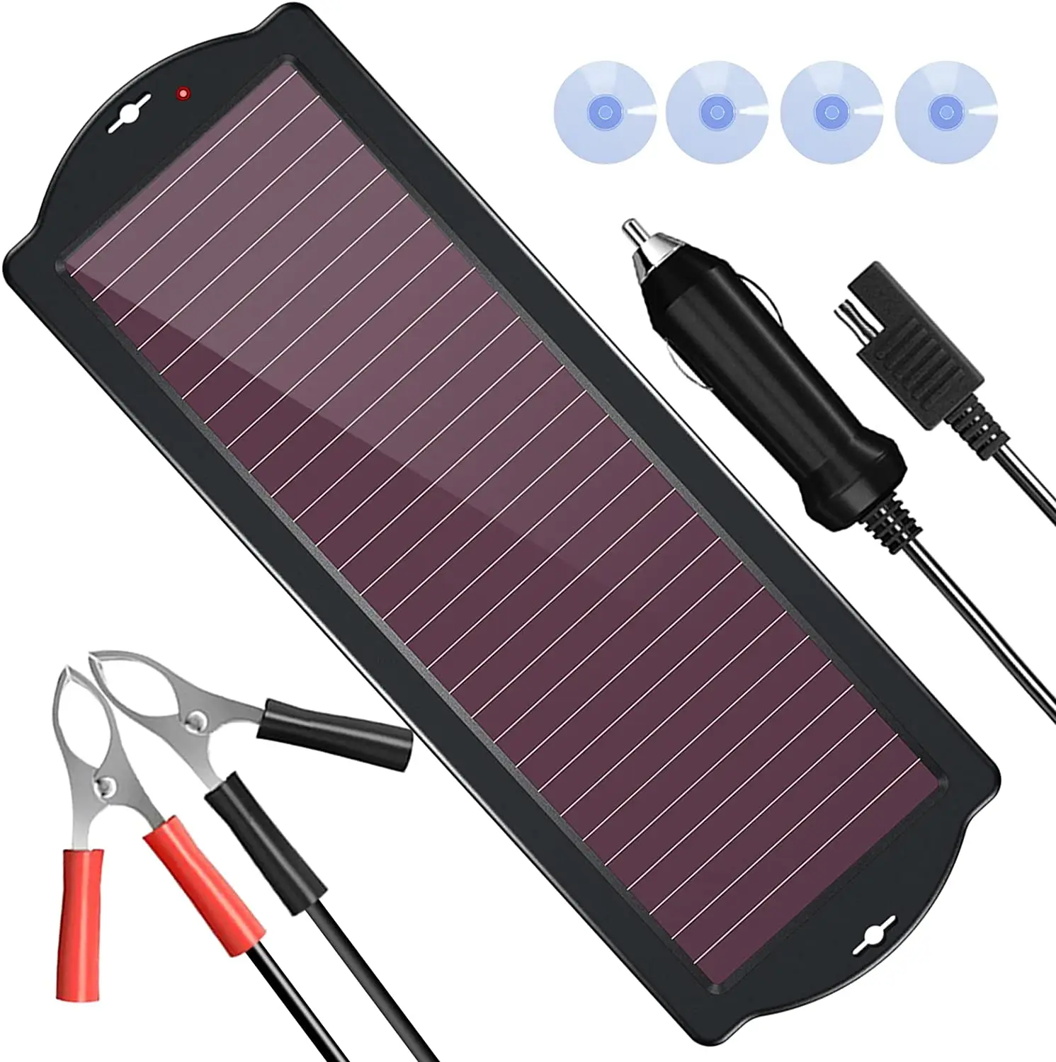

Solar Car Battery Trickle Charger Maintainer 1.5W/2.5W 12V Solar Panel Power Kit for Automotive Motorcycle Boat Marine RV etc.