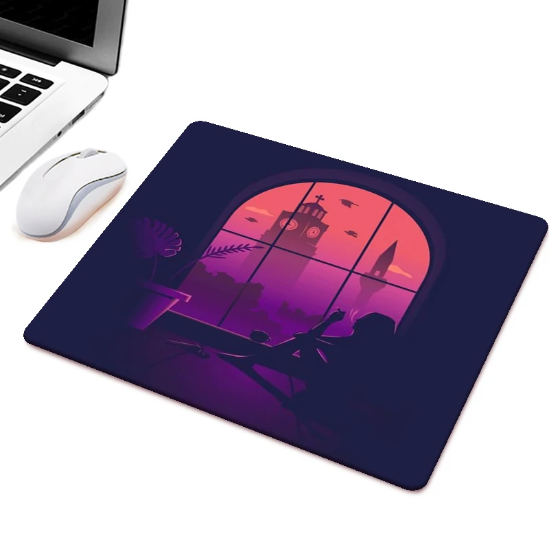 

Mid-century landscape small mouse pad rubber non-slip cute mouse mats desktop keyboard mini pad desktop pad laptop mouse pads