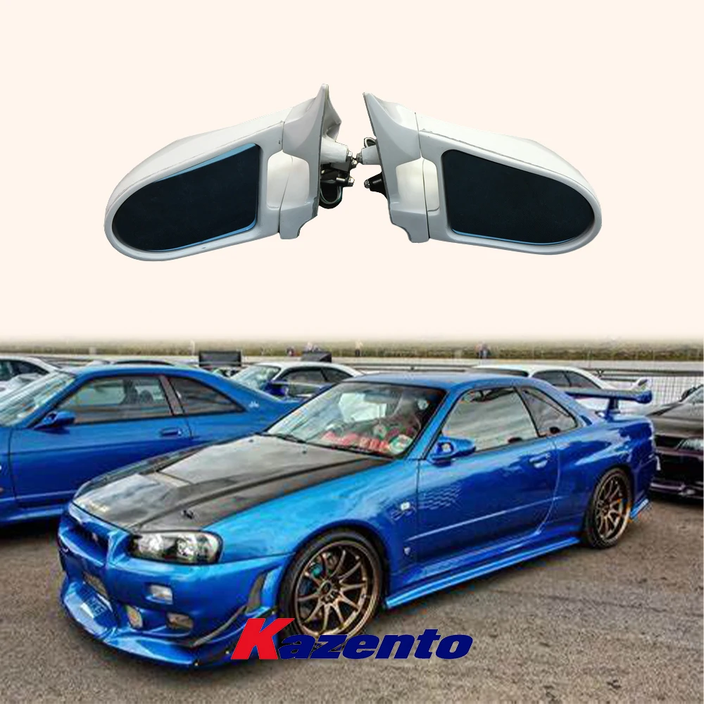 Для Nissan Skyline R34 (только GTR RHD) стекловолокно неокрашенное боковое зеркало