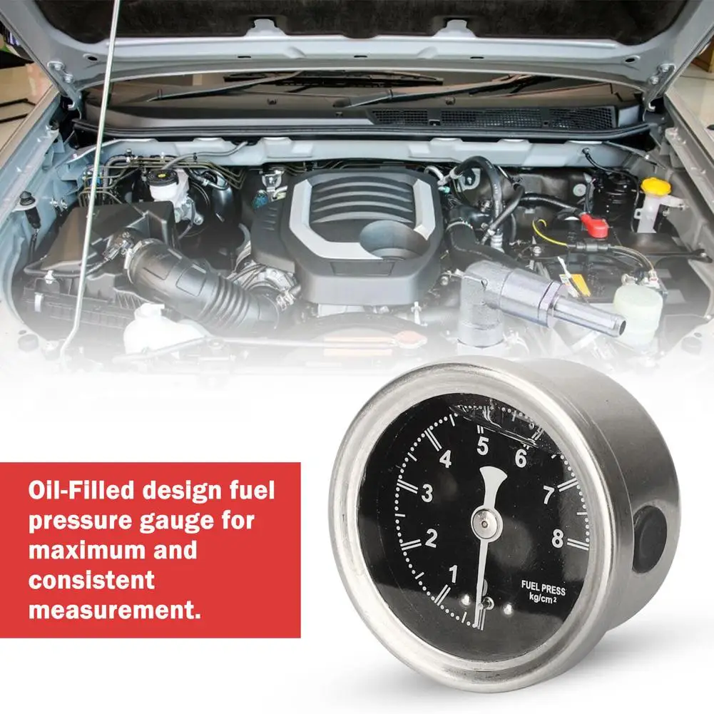 

Car Fuel Pressure Regulator With Oil Gauge Kit S-type Universal Adjustable 0-160psi Fuel Booster Parts