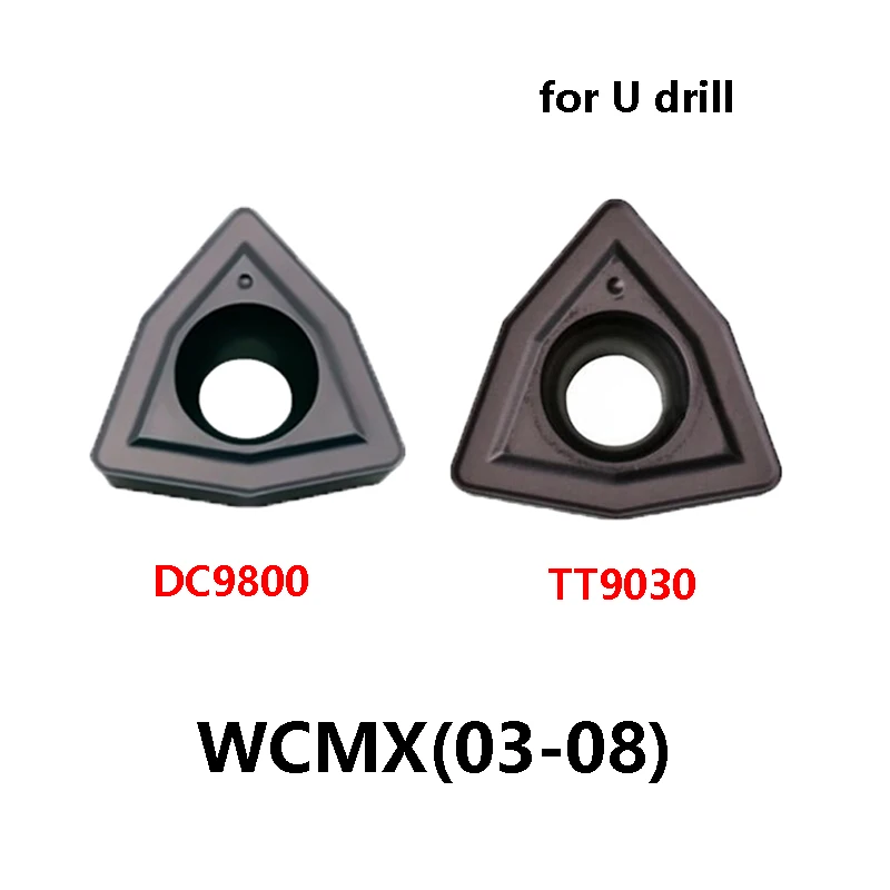 

Карбидные вставки WCMX WCMX030204 WCMX030208 WCMX040204 WCMX050308 WCMX06T308 WCMX080412 TT9030 DC9800 для U-дрели, оригинальные, 10 шт.