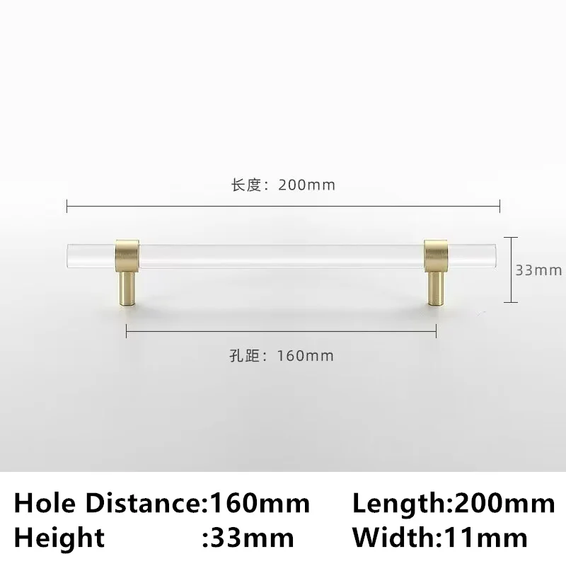 

Ручки для шкафов золотые прозрачные акрил