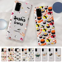 food sushi phone case for samsung a 10 20 30 50s 70 51 52 71 4g 12 31 21 31 s 20 21 plus ultra