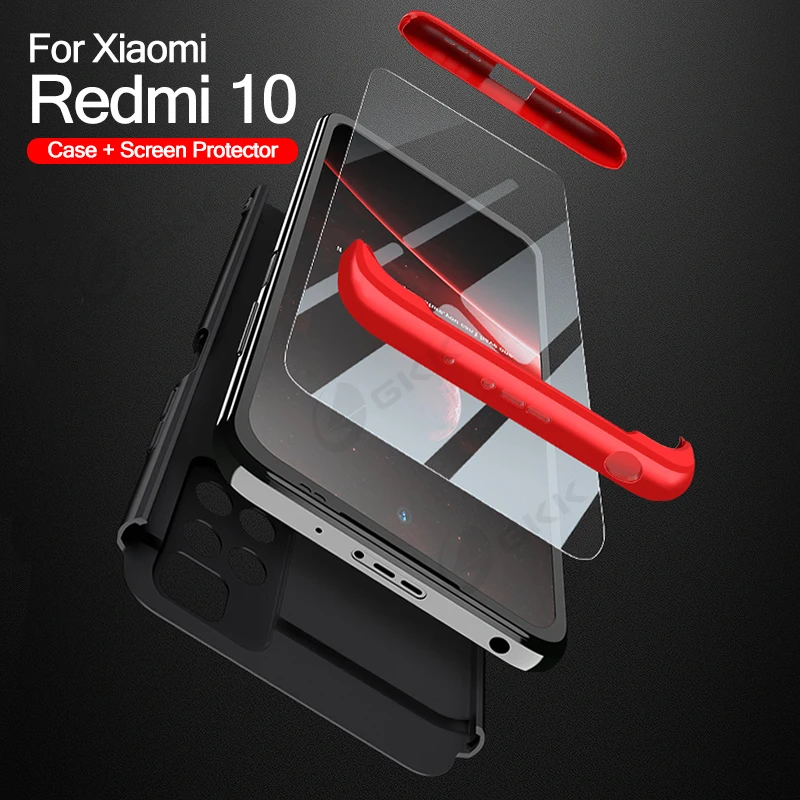 

GKK чехол для Xiaomi Redmi 10 Prime, полностью входящий в комплект ударопрочный защитный Матовый Жесткий Чехол для Redmi 10 Prime Note 10X 10s Pro, чехол