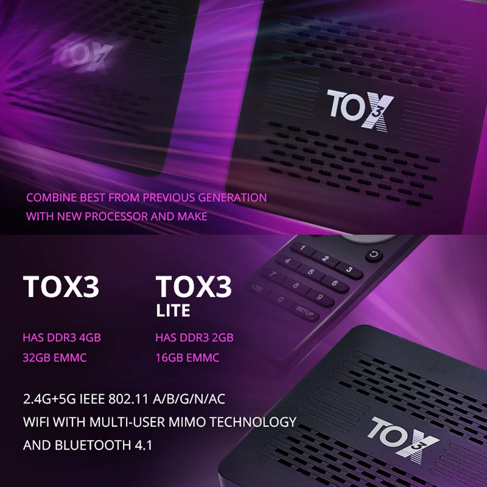 ТВ-приставка TOX3 на Android 11 Amlogic S905X4 4 + 32 ГБ 1000 Мбит/с Wi-Fi