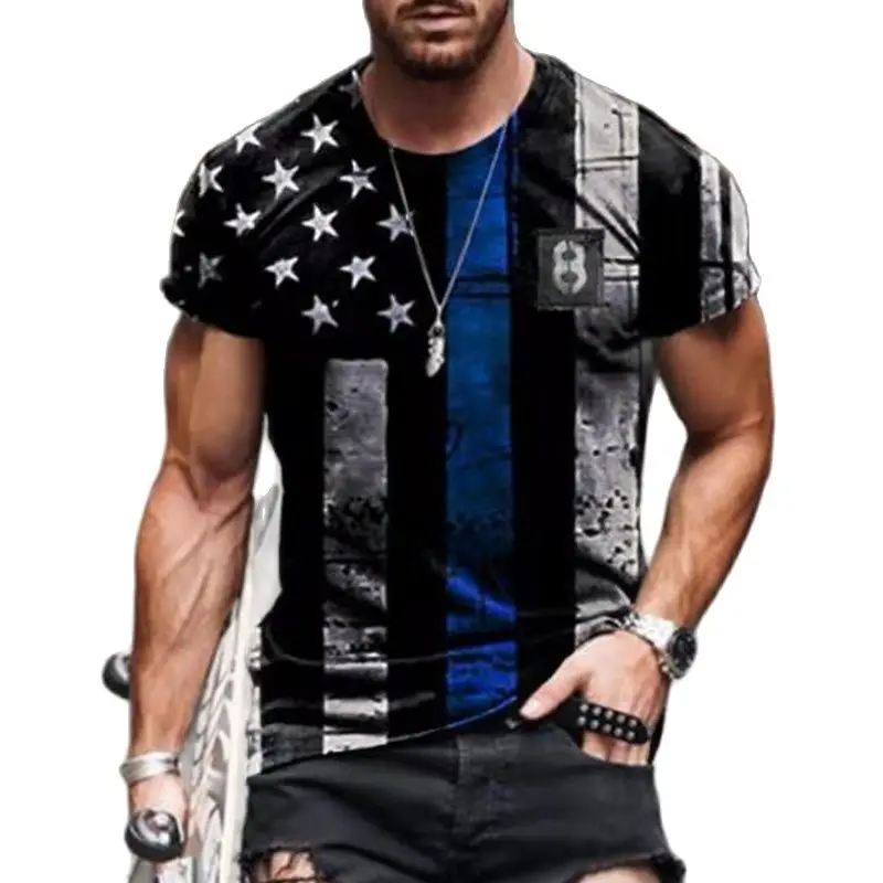 Футболка мужская оверсайз с круглым вырезом и коротким рукавом модная Свободная