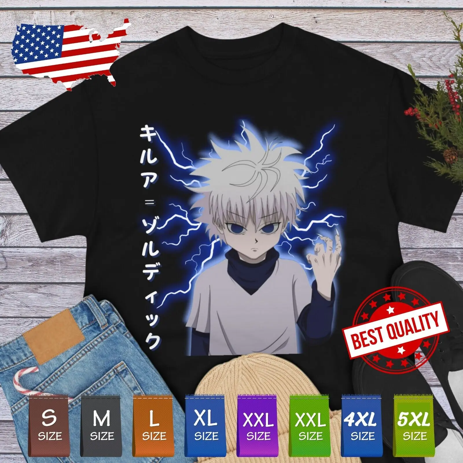 Футболка Killua Hunter x аниме одежда косплей манга японский Gon