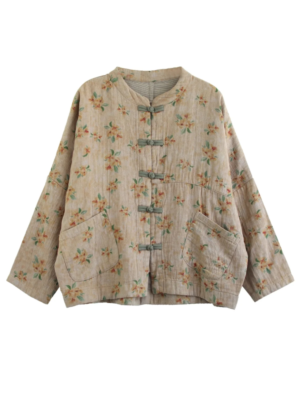 Этническая Sle китайская цветочная пластина с пряжкой короткая верхняя одежда