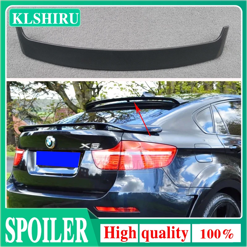 

For BMW X6 E71 Roof Spoiler 2008-2014 ABS Plastic Unpainted Color Rear Roof Spoiler Wing Trunk Lip Boot Cover Car Styling