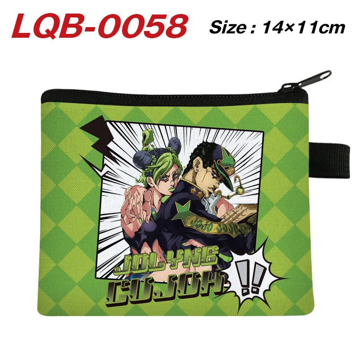 E-Mell JOJO's Bizarre Adventure Stone Ocean Leone Noriaki Rohan Kujo Jotaro Narciso Anasui Zipper Canvas Coin Purse Wallet