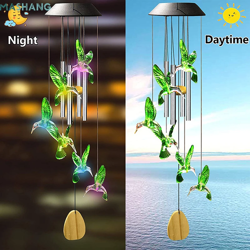 

Solar Wind Chimes Outdoor Lighting Garden Decoration Yard Fence Butterfly Solar Lawn Lamps IP65 Waterproof Solar Powered Lights