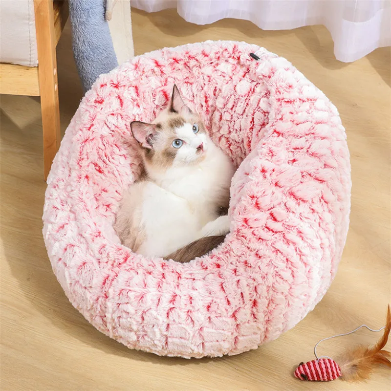 

Креативная Регулируемая Теплая Флисовая кровать для домашнего питомца, мягкая женская зимняя подушка для дивана, щенка, домик для кошек