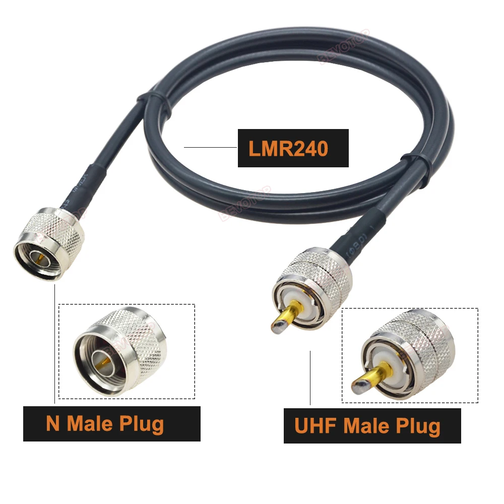 SO239 UHF Female Jack to N Male / LMR240 RF Коаксиальный кабель с низкими потерями LMR-240 50-4 50 Ом