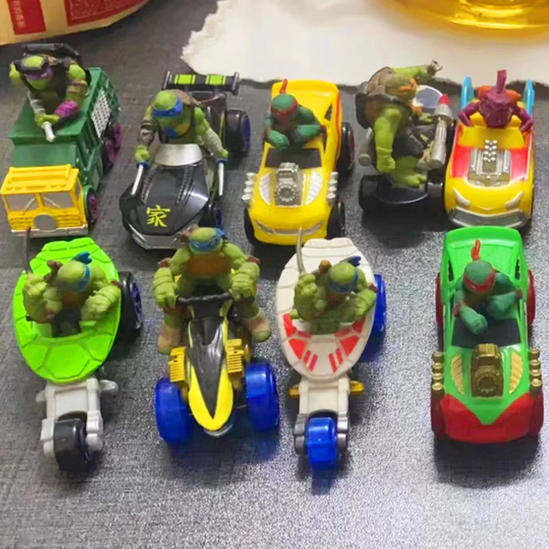 

Teenages Mutant Ninja Turtles Action Figure Leonardo Raph Turtles Stunt Car Slide Motorcycle Bounce Toys