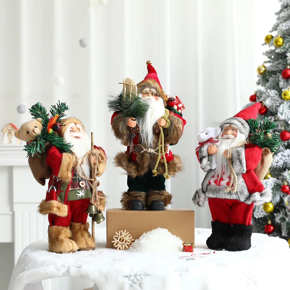 

Santa Standing Old Man doll tabletop decoration Christmas tree Family party decoration New Year gift Christmas Navidad