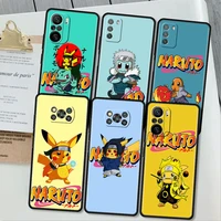 soft case for mi poco x3 x4 nfc m4 pro f3 gt m3 11t 5g f1 movil cell phone shell redmi note 9s k40 9c coque naruto pokemon anime