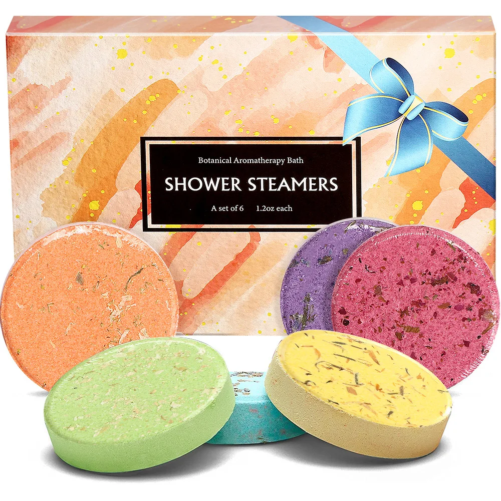 

Aromatherapy Shower Steamer Essential Oil Bath Salt Tablets Set Natural Blend Moisturizing The Skin Home Spa Bathing Tablets