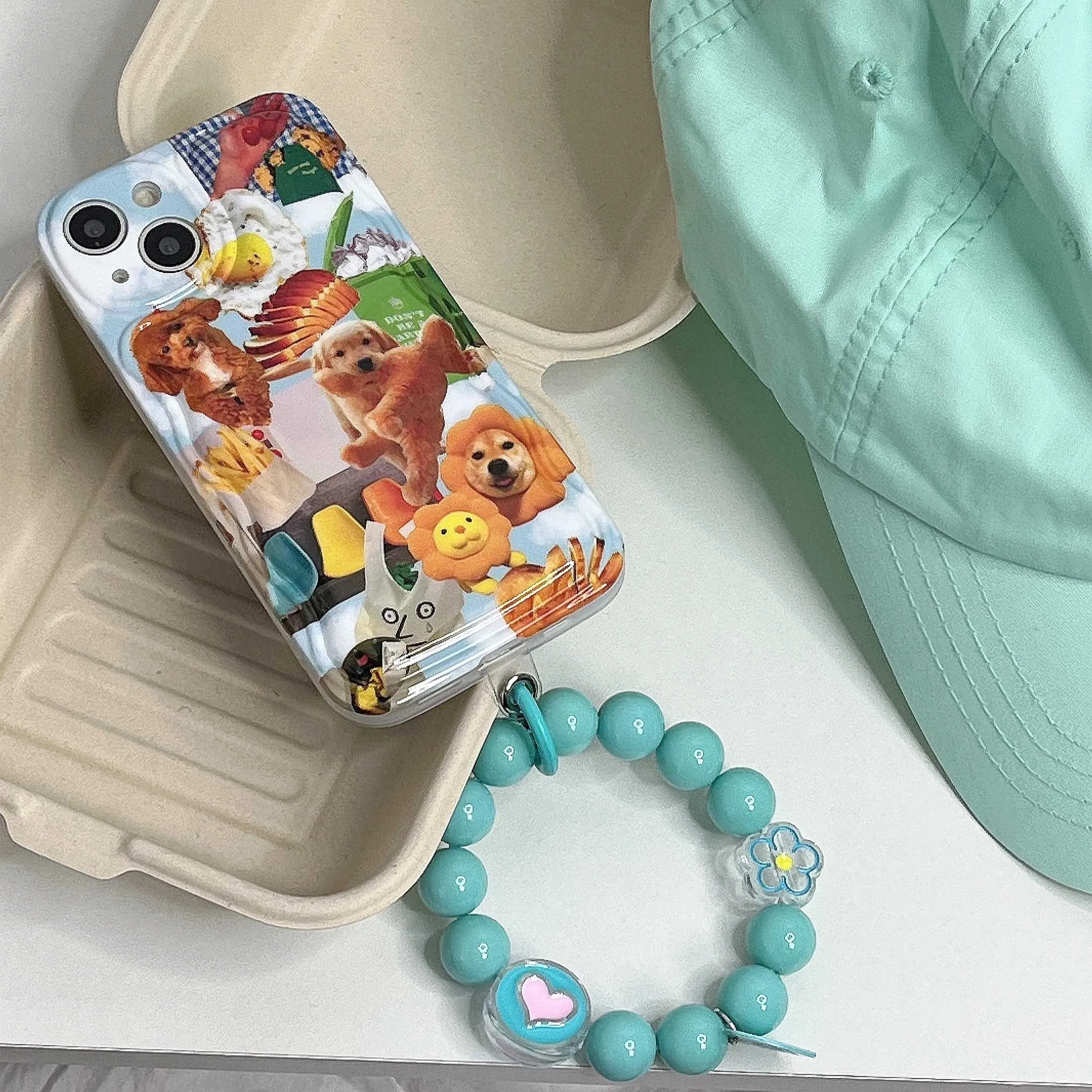 

Lovely Dog Animal Phone Case For Iphone 13Pro XR X XSMAX 11 12 13 Pro Max 11ProMax 12ProMax Cover Wrist Band Coque Fundas