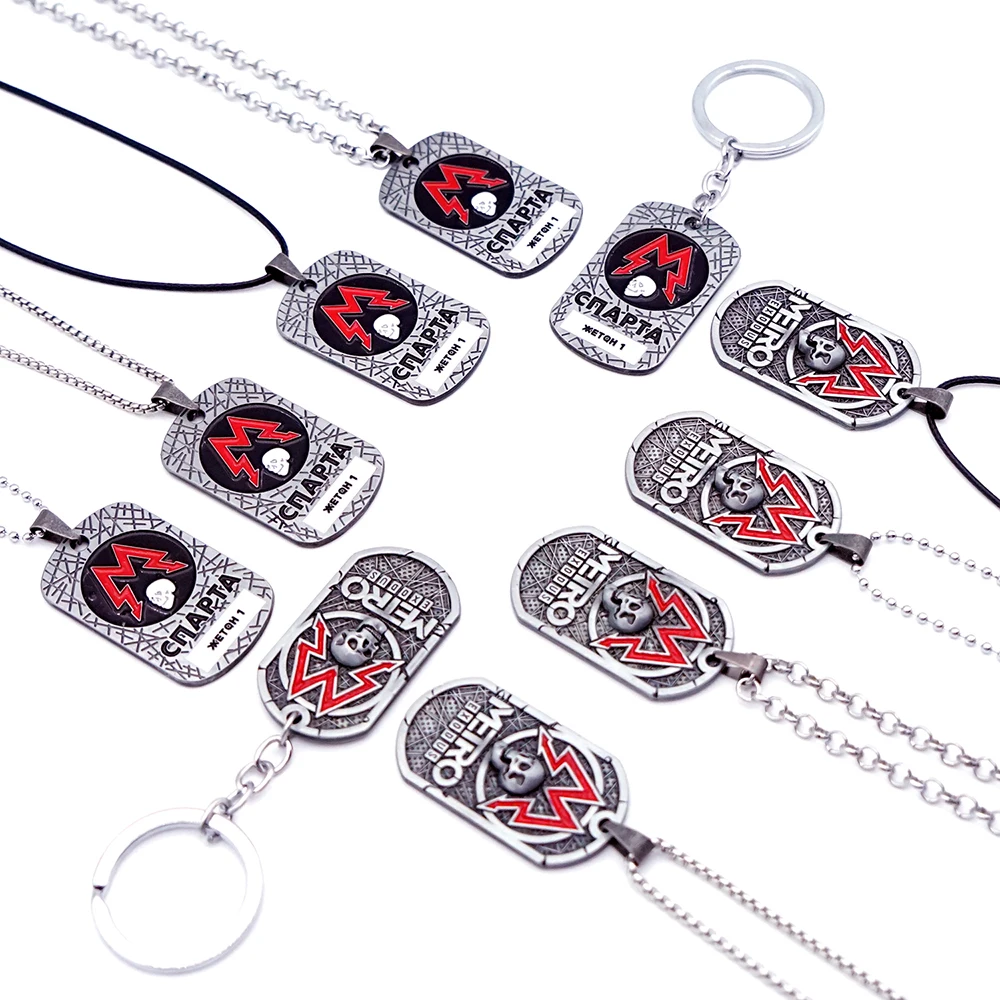 

Metro 2033 Necklace for Men Women Classic Game Necklaces Fashion Accessory Jewelry Pendant Metal Chain Choker Collares Gift