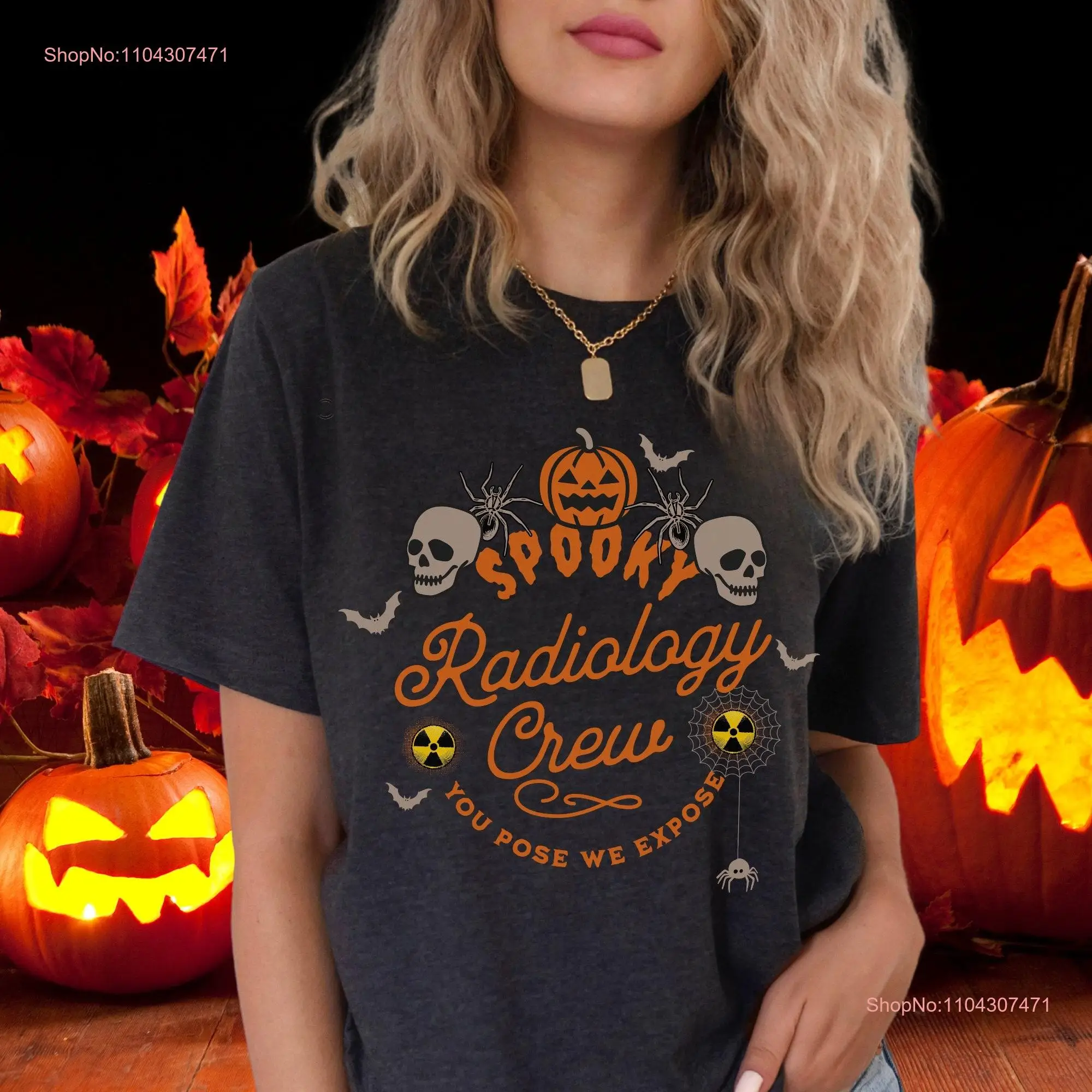 Halloween Xray T Shirt Tech CT Radiology Technologist Wilhelm Roentgen long or short sleeves