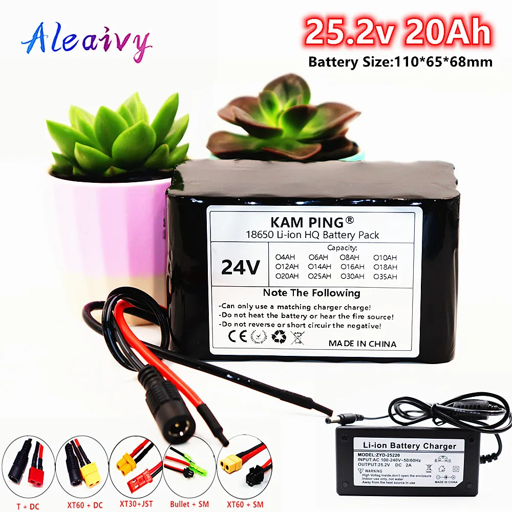 

6s3p 24V 20Ah 18650 Lithium Battery Pack 25.2v 20000mAh 250w 350w Electric Bicycle Moped /Electric/Li Ion Battery with Charger