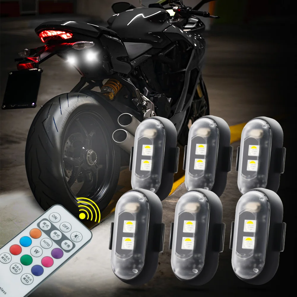 

Mini Pocket LED Strobe Light 8 Colors Turn Signal LED For Car Bike Equipments Parts Motorcycle LED Drone Light