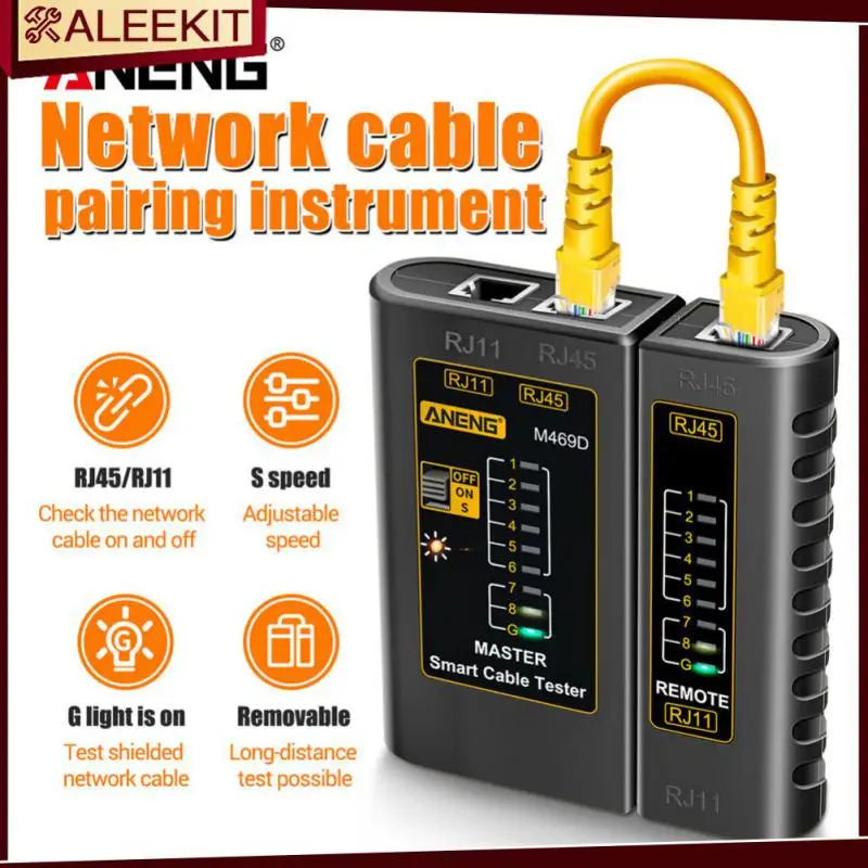 

Double-twisted Cables Network Cable Tester Utp Repair Network Repair Tools Networking Tool Cable Lan Testers Aneng M469d Cat5