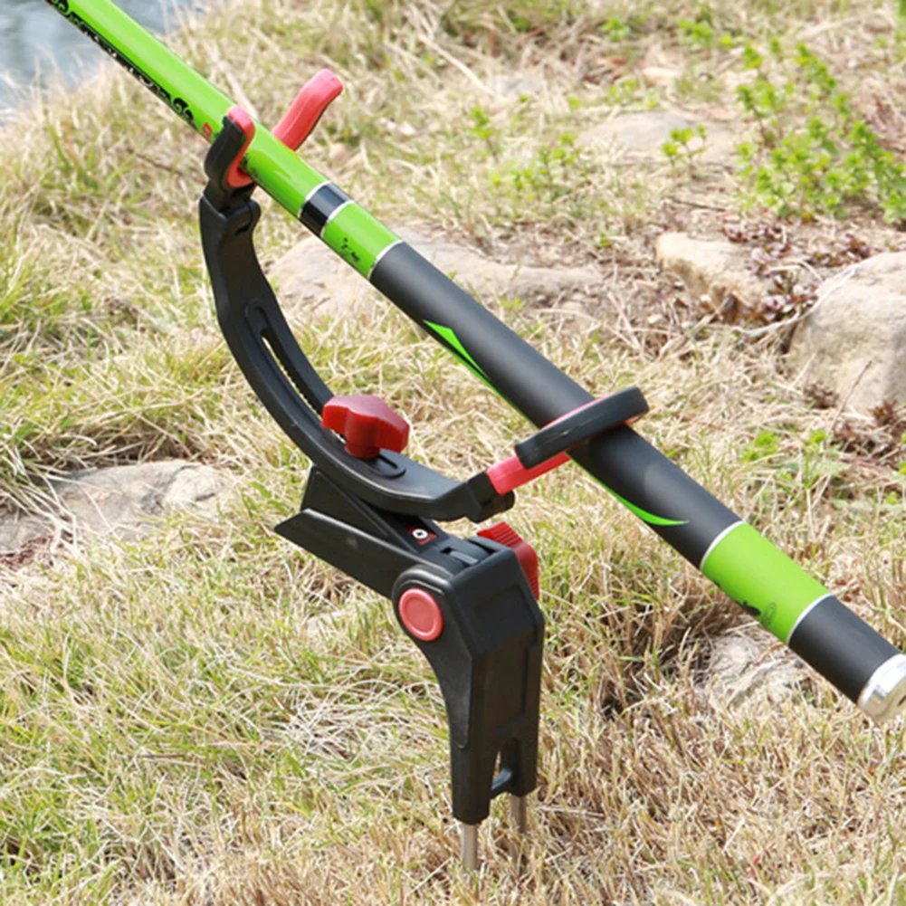 

Folding Fish Pole Holder Rack With Ground Plug Portable Fishing Rod Holder For Lake Pool Fishing
