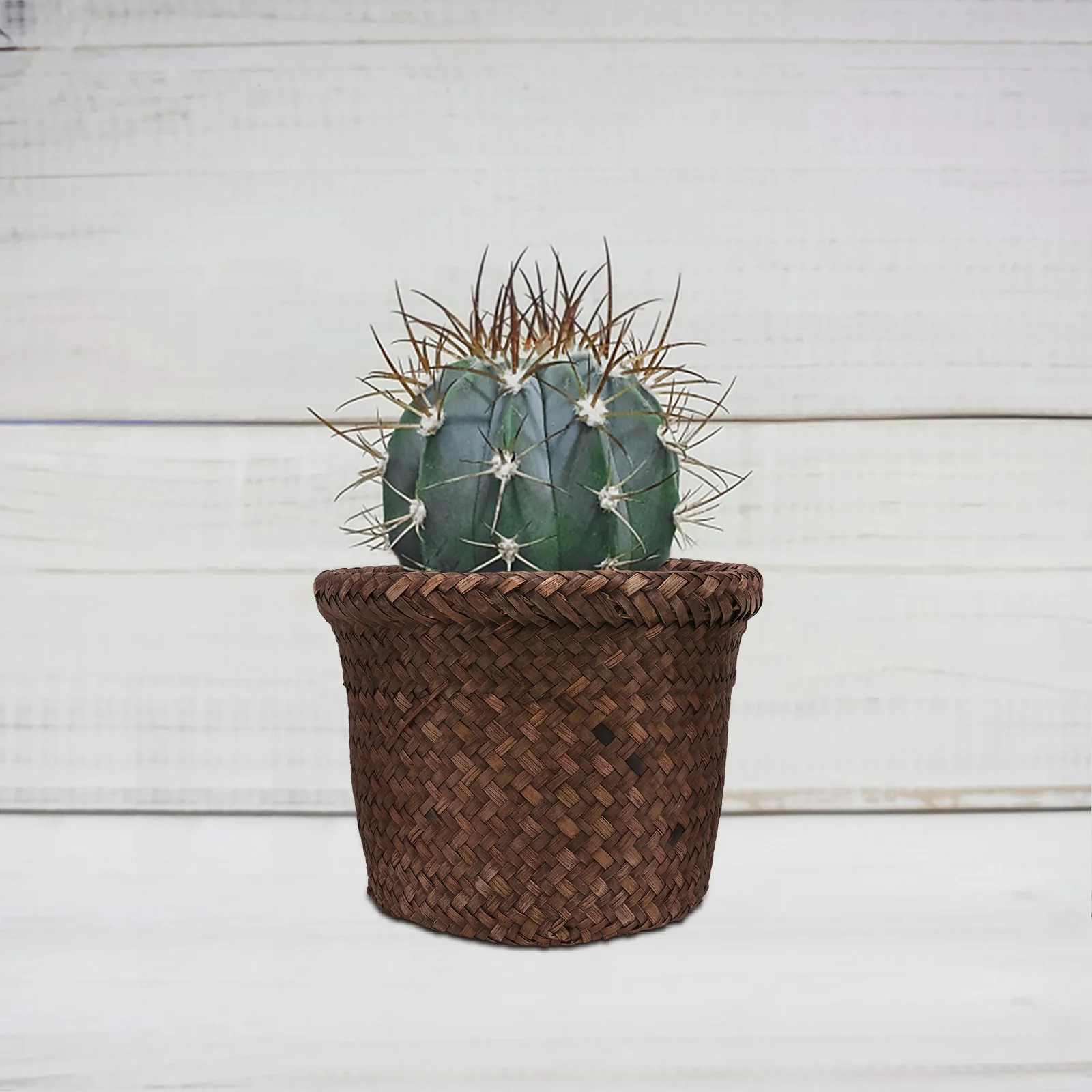 

Basket Woven Flower Pot Planter Seagrass Rattan Wicker Storage Indoor Baskets Pots Waste Flowerpot Planters Cover Seaweed