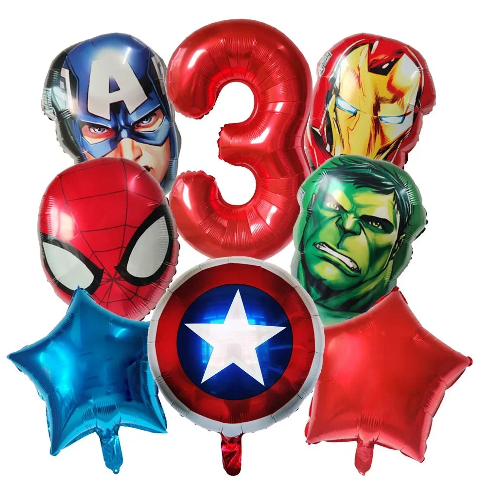 8 шт. голова персонажа из мультфильма 32 дюйма воздушный шар фольги на день