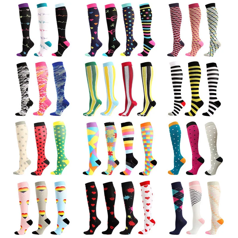 New Compression Stockings Varicose Veins Medical Nursing Blood Circulation Pregnancy Edema Diabetes Knee High Socks 20-30 Mmhg