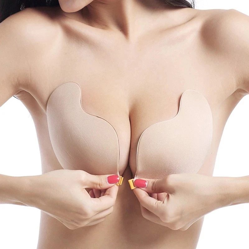 

Sexy Invisible Push Up Bra Backless Strapless Bras Seamless Front Closure Bralette Underwear Women Self-Adhesive Silicone Sticky