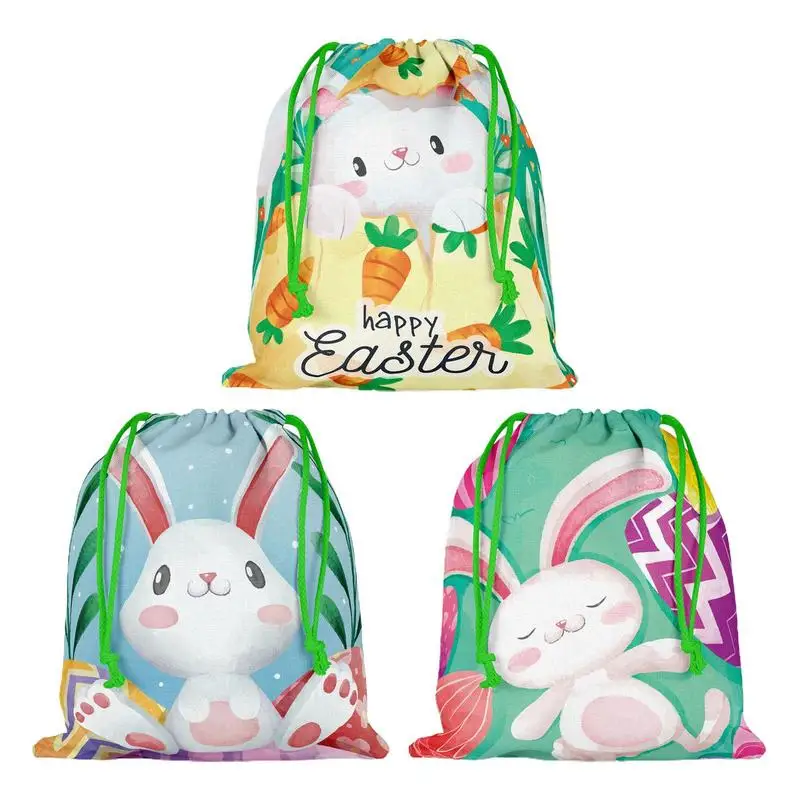 

1pcs Easter Bags Cute Bunny Gift Packing Rabbit Valentine Candy Drawstring Bags Wedding Birthday Party Decoration Drop Shipping