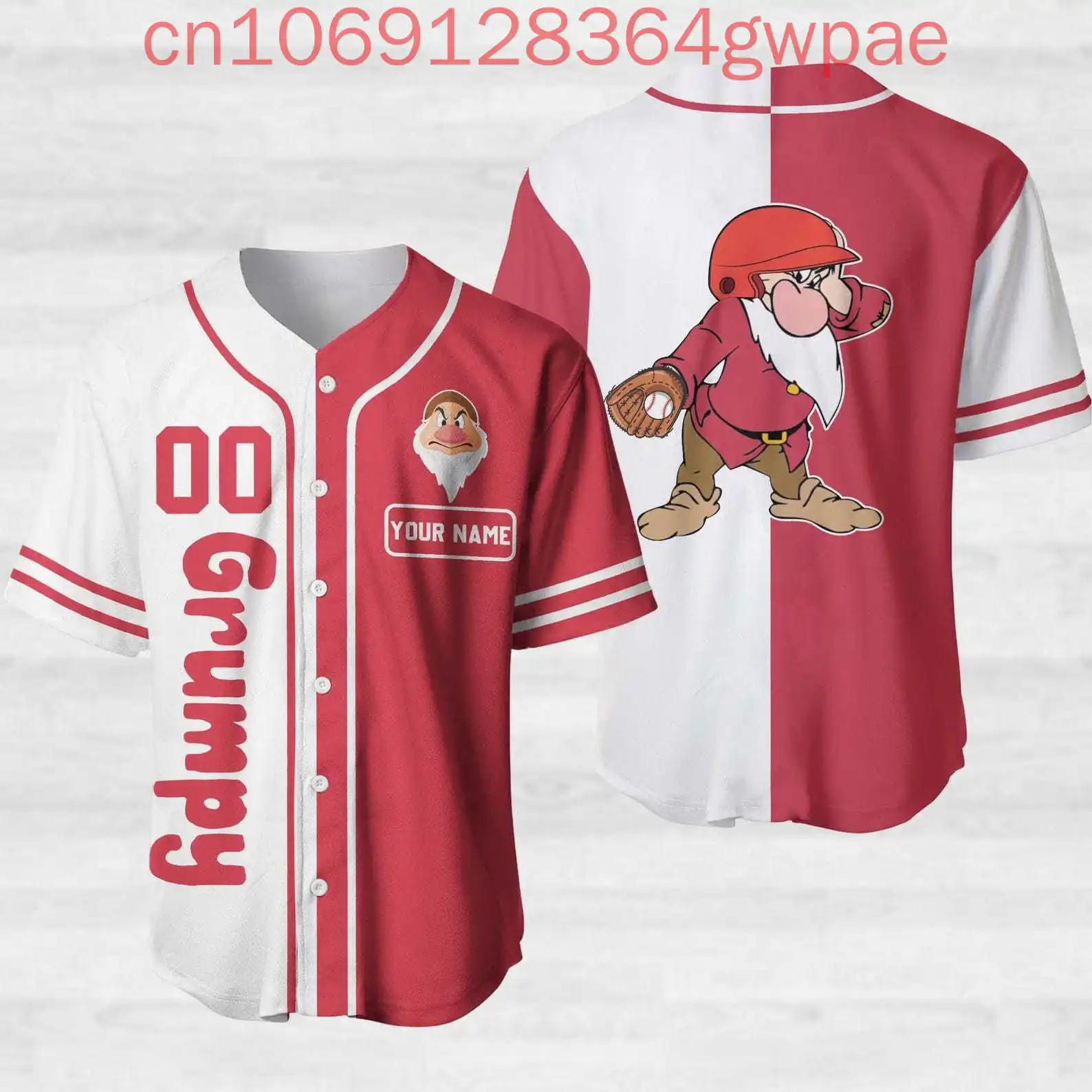 Бейсбольный трикотаж с 3D принтом Grumpy Dwarf мужские женские детские повседневные