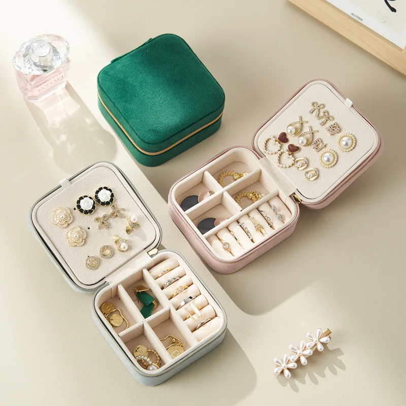 

Jewelry Organizer Box Portable Household Travel Storage Organizer Earring Necklace Ring Jewelry Storage Box for Woman Accessory
