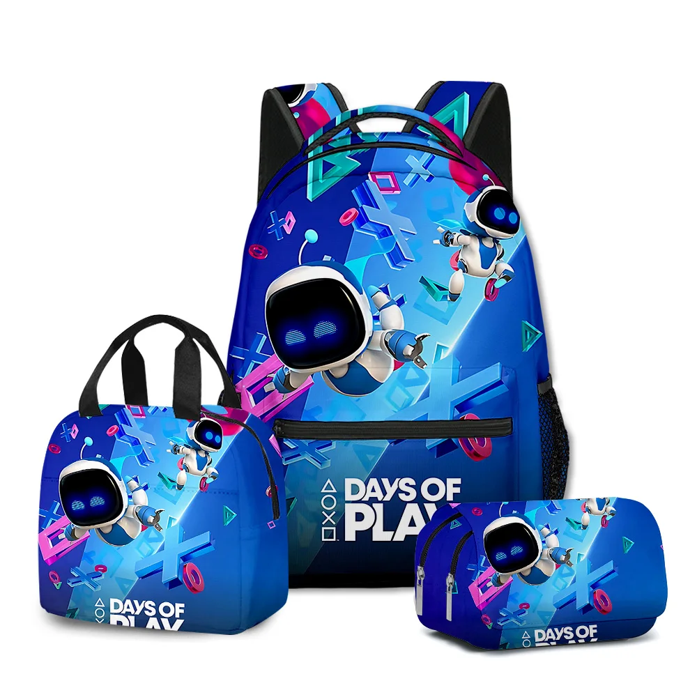 Новинка с героями мультфильмов модный новый astro bot 3D принтом 3 шт./компл. школьные