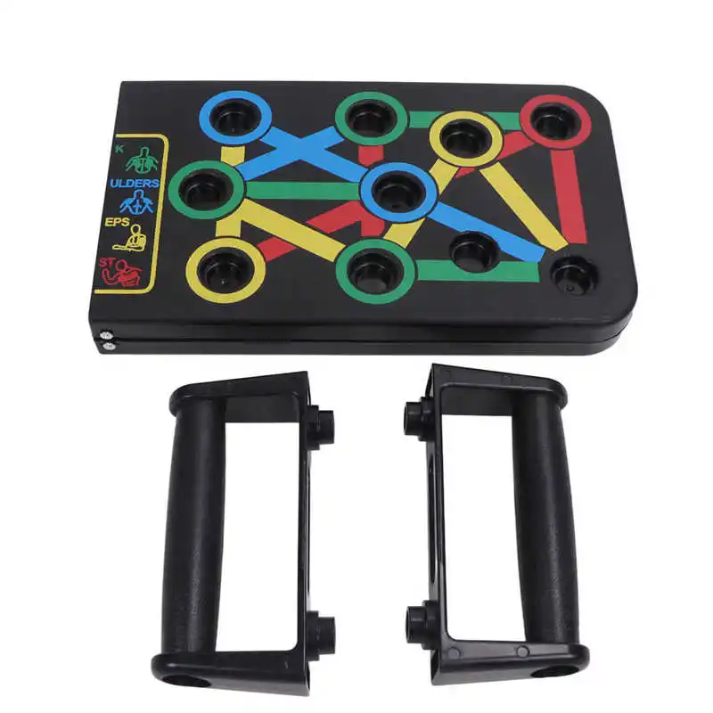 

Push Up Board Slip Resistance Folding Training Board Color Coding Multifunction Thickened Grip Body Building for Home