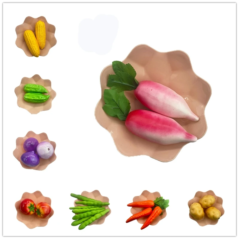 

Simulated potato corn carrot home furnishings Plastic Vegetables models Photography props Microlandscape 10Pcs