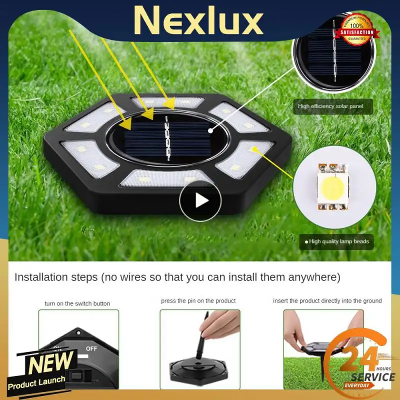 

Under Ground Lamps Outdoor Solar Deck Lights Buried Solar Led Lamp Outdoor Led Solar Light Intelligent 12led Solar Buried Lamp