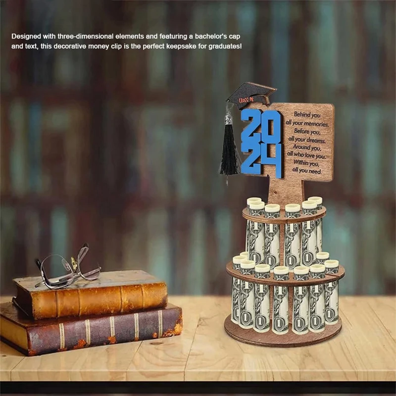 2024 подарок на выпускной держатель для денег поздравление искусственная сумма