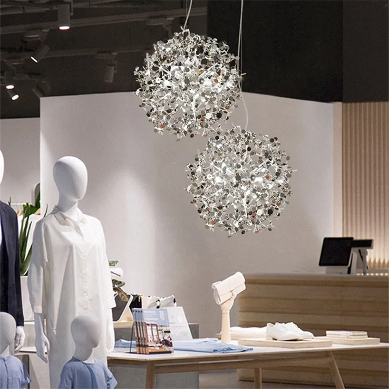 Подвесной светильник Argent из нержавеющей стали хромированный шар для столовой