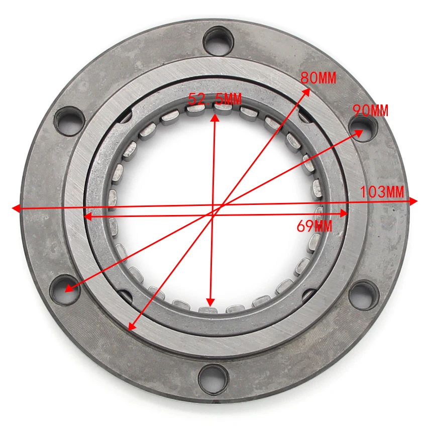 

Moto One Way Starter Clutch Bearing For Yamaha YFM350A YFM350 YFM550 YFM660FA YFM700 YFM35F YXR660FA YXR660 YXR700F 5KM-15590-00