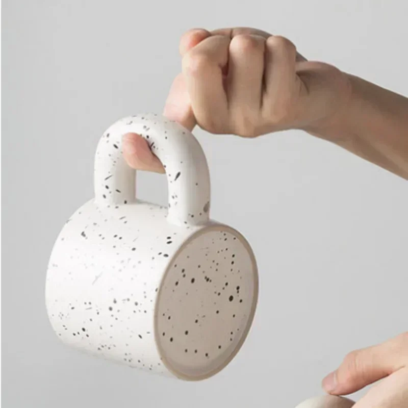 Керамическая кофейная кружка с зернистой поверхностью 300 мл креативные чашки