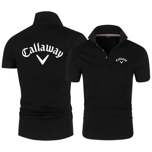 Imported 2022 Callaway Men's Golf Polo Shirt Summer classic short sleeve men's cotton casual golf brand blaze