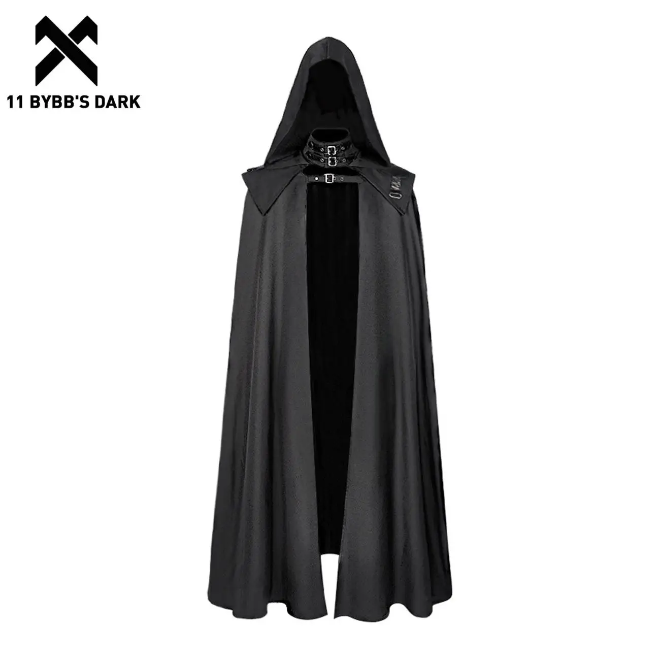 

11 BYBB'S DARK 2022 Halloween Coat Hoodie Gothic Detachable New Hooded Cloak Halloween Cosplay Long Section Loose Fashion Cloak