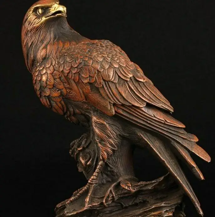 

Vintage Collection Bronze Statue Lifelike Eagle Box Casting statue