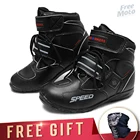 Ботинки для мотокросса мужские, кожаная обувь для езды на мотоцикле, Профессиональные уличные мотоботы